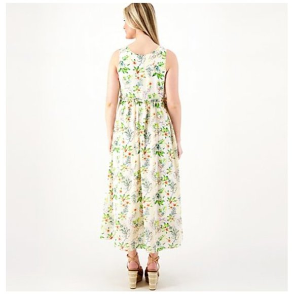 Studio Park x Kerstin sz SP ~ Dress Lindquist Women Petite Flowy Orange A599192 - Picture 2 of 4